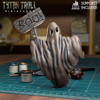 lenzuolo fantasma 04 pre supported tytantroll miniature giocattoli Giochi tavolo personaggi creature fantasia universo tavola negozio draghi dungeon scala minis dnd 32mm 3d print model - Mito3D