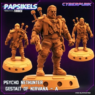 psycho nethunter gestalt nirvana - papsikels miniatures Toys & Games Tabletop Characters Creatures Sci-Fi Universe Board Store punk cyberpunk cyber 3d print model - Mito3D