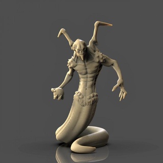 vasuki naga lord 3dprintingrealms Toys & Games Tabletop Characters Creatures Fantasy Universe Board creature snake dnd 3d print model - Mito3D