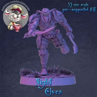 gece elf haydut saldırı zırhlı erkek heykeltıraş oyuncaklar oyunlar masaüstü masaüstü karakterler yaratıklar fantezi Evren masaüstü masaüstü karakterler yaratıklar yazı tahtası oyunlar masaüstü elf fantezi Warcraft haydut dnd 32mm 3d print model - Mito3D