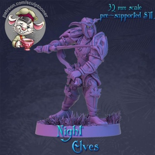 gece elf haydut sakin zırhlı adam heykeltıraş oyuncaklar oyunlar masaüstü karakterler yaratıklar fantezi Evren yazı tahtası Warcraft dnd 32mm 3d print model - Mito3D