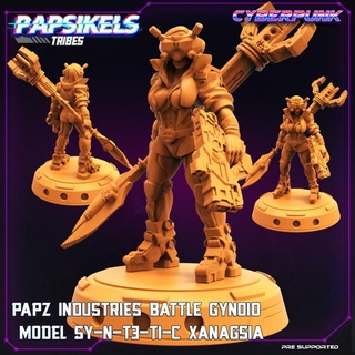 papz industries battle gynoid model sy n t3 t1 c xanagsia papsikels miniatures Toys & Games Tabletop Characters Creatures Sci-Fi Universe Board Store cyberpunk cyber cybernetics 3d print model - Mito3D