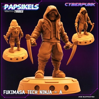 fukimasa tech ninja - papsikels miniatures Toys & Games Tabletop Characters Creatures Sci-Fi Universe Board Store cyberpunk 3d print model - Mito3D