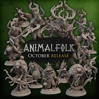 titan forge miniatures - 2021 october animalfolk Toys & Games Tabletop Characters Creatures Fantasy Universe Board Store release 3d print model - Mito3D