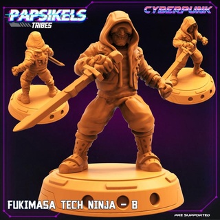fukimasa tech ninja - b papsikels miniatures Toys & Games Tabletop Characters Creatures Sci-Fi Universe Board Store cyberpunk 3d print model - Mito3D