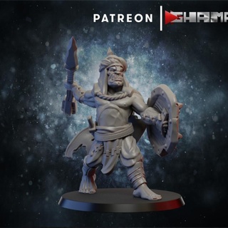persian orc trooper 1 support ready ghamak Toys & Games Tabletop accessories Characters Creatures Fantasy Universe Board Store dragons dungeons sci-fi warhammer miniature hammer wargame dnd 3d print model - Mito3D