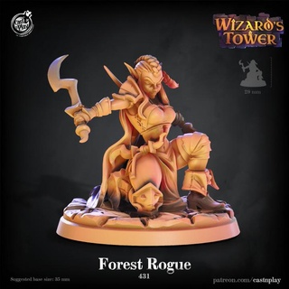 forest rogue pre-supported cast n play Toys & Games Tabletop Characters Creatures Fantasy Universe Board Store elf fantasy elvish castnplay supported 3d print model - Mito3D