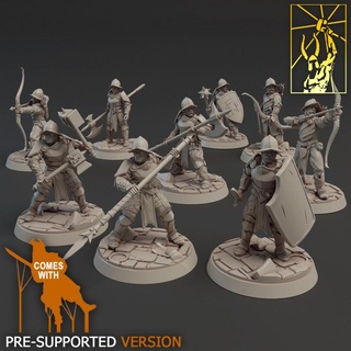 old city watch titan forge miniatures Toys & Games Tabletop Characters Creatures Fantasy Universe Board Store guard knight royal rpg soldier trooper militia 3d print model - Mito3D