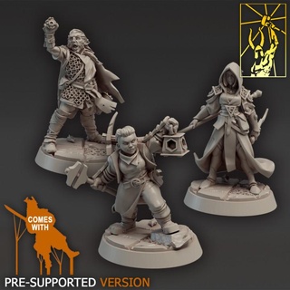 titans adventure set 16 titan forge miniatures Tabletop Characters & Creatures Store characters hero human rpg wizard priest mage dwarf heroes cleric artificer 3d print model - Mito3D