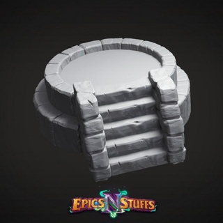 stone pool miniature - pre-supported epics n stuffs Toys & Games Tabletop Characters Creatures Fantasy Universe Board Store 3D Printable Terrain dragons dungeons environment fantasy monster prop rpg well boardgame tabletop adventure gate dnd pathfinder 5e supported epicsnstuffs baldurs 3d print model - Mito3D