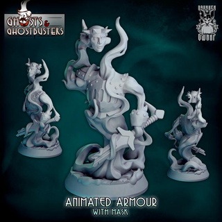 animated armor 2 drunkendwarf Toys & Games Tabletop Characters Creatures Fantasy Universe Board Store armour ghost dnd 32mm 3d print model - Mito3D
