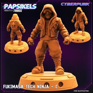 fukimasa tech ninja - c papsikels miniatures Tabletop Characters & Creatures Sci-Fi Universe Board Games Store cyberpunk 3d print model - Mito3D