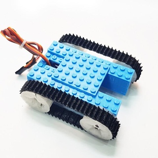 Lego tanque servo versión v1 3dprintaz artilugio electrónica juguetes juegos RC coches construcción edificio conjuntos bloques compatible relacionado robot robótica 3d print model - Mito3D