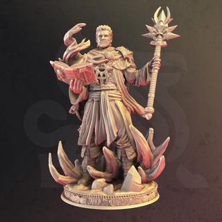 human wizard loremaster - aaron drafthold dm-stash Tabletop Characters & Creatures Fantasy Universe Board Games Store fantasy character pc mage dnd sorcerer spellcaster npc 3d print model - Mito3D