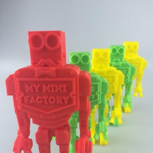 mini robot d'usine hipster fan art cool conception idée makerbot rapide rouge zbrush brésil pla steampunk 3d print model - Mito3D