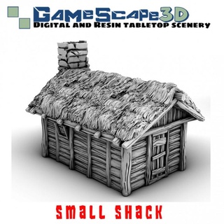 small shack gamescape3d Toys & Games Tabletop Characters Creatures Fantasy Universe Board 3D Printable Terrain house hut tribes thatch 3d print model - Mito3D