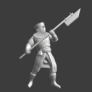 medieval infantry crusader helmet pole weapon northern crusades miniatures Toys & Games Tabletop Characters Creatures Fantasy Universe Board Store battle spear wargaming warfare lake neva peipus poleweapon 1241 3d print model - Mito3D