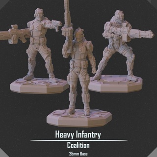 heavy infantry vesper project Toys & Games Tabletop Characters Creatures Sci-Fi Universe Board Store scifi mech 3d print model - Mito3D