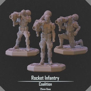 rocket infantry vesper project Toys & Games Tabletop Characters Creatures Sci-Fi Universe Board Store army scifi mech 3d print model - Mito3D