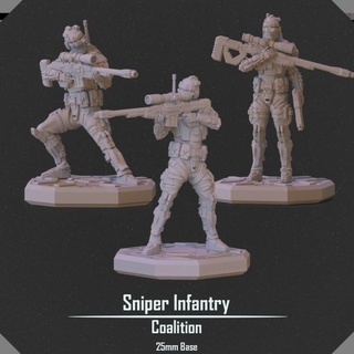 sniper infantry vesper project Toys & Games Tabletop Characters Creatures Sci-Fi Universe Board Store army scifi mech 3d print model - Mito3D