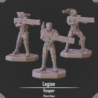 légion vesper projet jouets Jeux table personnages créatures Sci univers planche boutique armée soldat scifi mech 25mm 3d print model - Mito3D