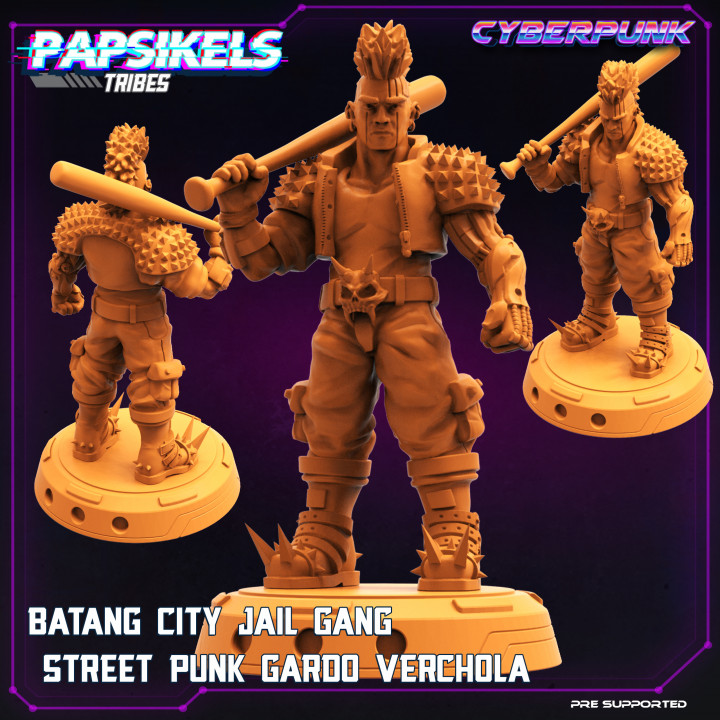 filho cidade cadeia gangue rua punk gardo verchola papsikels miniaturas brinquedos jogos tampo mesa personagens criaturas Sci Fi universo borda cyberpunk 3D print model - Mito3D