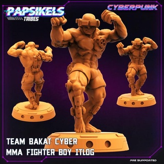team bakat cyber mma fighter boy itlog papsikels miniatures Toys & Games Tabletop Characters Creatures Sci-Fi Universe Board Store cyberpunk 3d print model - Mito3D