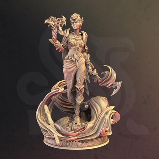 elven spellsword - rylena dm-stash Toys & Games Tabletop Characters Creatures Fantasy Universe Board Store female fighter knight soldier sword character pc spell npc eldritch 3d print model - Mito3D