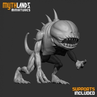 troglodyte 1 mythlands miniatures Toys & Games Tabletop Characters Creatures Fantasy Universe Board Store rpg tabletop wargame dnd 3d print model - Mito3D