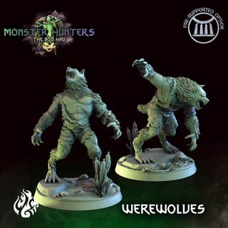 werewolves crippled god foundry Toys & Games Tabletop Characters Creatures Fantasy Universe Board fantasy monster rpg evil werewolf patreon dnd hag swamp lycanthrope bog cgf 3d print model - Mito3D