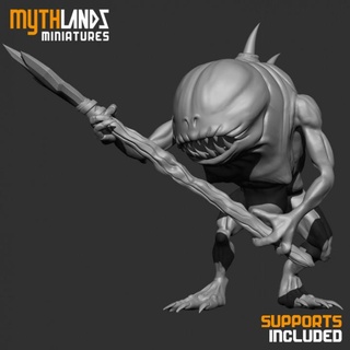 troglodyte 5 mythlands miniatures Toys & Games Tabletop Characters Creatures Fantasy Universe Board Store fantasy monster rpg miniature 3dprinting wargame dungeon dnd mythlandsminiatures 3d print model - Mito3D