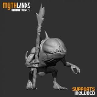 troglodyte 6 mythlands miniatures Toys & Games Tabletop Characters Creatures Fantasy Universe Board Store fantasy monster rpg miniature 3dprint wargame dungeon dnd 32mm mythlandsminiatures 3d print model - Mito3D