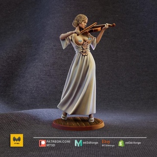 violinist nsfw - arkham horror compatible mt3d forge Tabletop Characters & Creatures Fantasy Universe Board Games miniatures miniature arkhamhorror pin-up patrice 3d print model - Mito3D