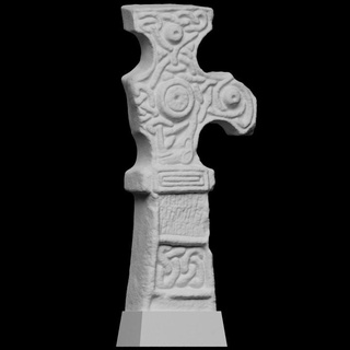 anglo saxon pedra cross head Varredura mundo Europa Unidos reino Londres britânico museu memorial 3dprintable fotogrametria saxão 3d print model - Mito3D