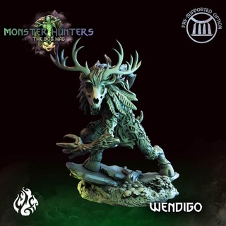 wendigo crippled god foundry Toys & Games Tabletop Characters Creatures Fantasy Universe Board Store fantasy monster rpg undead evil patreon spirit dnd hag swamp bog cgf 3d print model - Mito3D