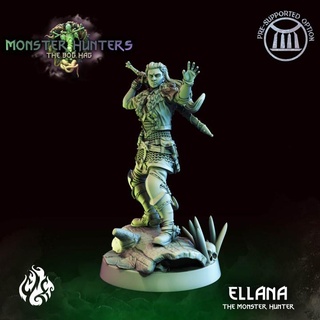 ellana monster hunter crippled god foundry Toys & Games Tabletop Characters Creatures Fantasy Universe Board Store fantasy rpg witch witcher patreon dnd hag ciri bog cgf 3d print model - Mito3D