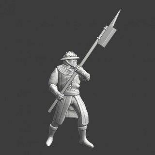 old medieval infantry man pole weapon northern crusades miniatures Toys & Games Tabletop Characters Creatures Fantasy Universe Board Store battle fantasy river wargaming order templar 28mm lake crusader neva spearman sergeant dismounted footsoldier teutonic peipus poleweapon 3d print model - Mito3D