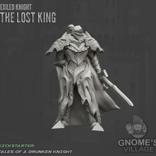 exiled knights lost king gnome's village miniatures Toys & Games Tabletop Characters Creatures Fantasy Universe Board Store helmet knight plate shield warrior mace paladin armored 3d print model - Mito3D