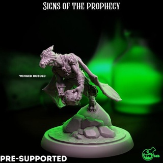 winged kobold tpk lab Toys & Games Tabletop Characters Creatures Fantasy Universe Board Store dragons dungeons rpg minions miniature d&d 32mm ttrpg kobolds 3d print model - Mito3D