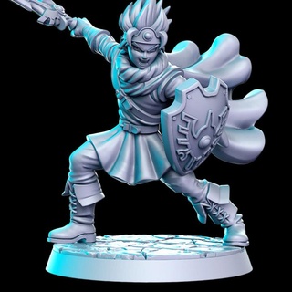 shin - figther- 32mm dnd rn estudio Toys & Games Tabletop Characters Creatures Fantasy Universe Board Store rpg 3d print model - Mito3D