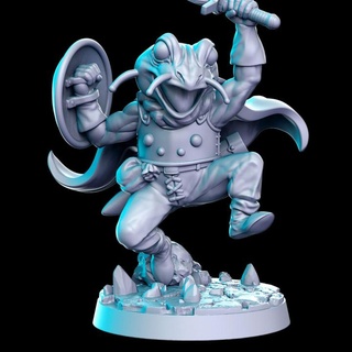 sapo batalha 32mm dnd rn estúdio brinquedos jogos tampo mesa personagens criaturas fantasia universo borda loja rpg 3d print model - Mito3D