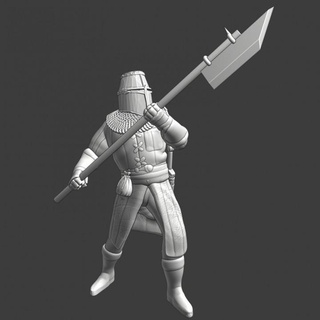 medieval knight great helmet poleweapon northern crusades miniatures Tabletop Characters & Creatures Store 3d print model spear sword warrior order infantry 28mm crusader teutonic livonian brethern 3d print model - Mito3D