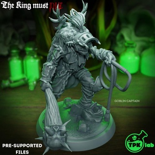 goblin captain tpk lab Tabletop Characters & Creatures Store boss dragons dungeons rpg minions miniature tabletop d&d 32mm goblins ttrpg goblinoids 3d print model - Mito3D