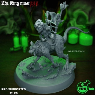 rat rider goblin tpk lab Tabletop Characters & Creatures Store dragons dungeons mount rpg miniature tabletop dire d&d mounted 32mm goblins ttrpg goblinoids 3d print model - Mito3D