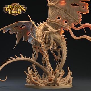 morkarth hate incarnate ghost dragon - presupported trappers lodge Tabletop Characters & Creatures Store dungeons fantasy halloween scary spooky wings death flying breath souls dnd frightening terrfying 3d print model - Mito3D