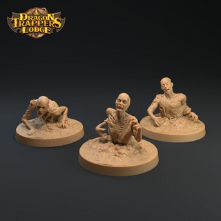 zombies - presupported dragon trappers lodge Tabletop Characters & Creatures Store dungeons fantasy ghost halloween monster rpg scary spooky terrain undead grave dead graveyard dnd yard 3d print model - Mito3D