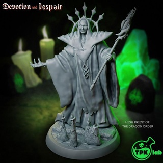 high priest dragon order tpk lab Tabletop Characters & Creatures Store dragons dungeons rpg miniature cult villain enemy tabletop d&d 32mm cultist ttrpg highpriest 3d print model - Mito3D