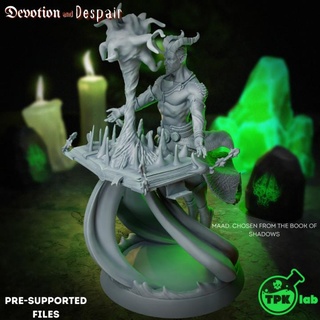 maad choosen book shadows tpk lab Tabletop Characters & Creatures Store dragons dungeons rpg wizard miniature male mage tabletop warlock d&d tiefling 32mm sorcerer ttrpg grimmoire 3d print model - Mito3D