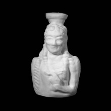 vessel form female holding bird british museum london scan 3d print model - Mito3D