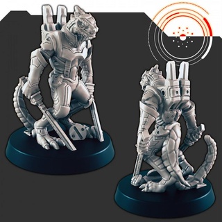 sci fi alieno lucertola support free evan carothers tavolo personaggi creature negozio supporto scifi 3d print model - Mito3D